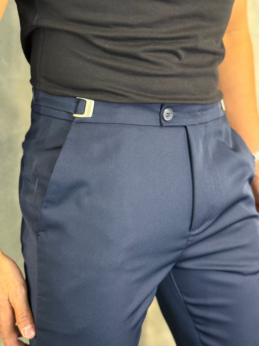 CALÇA ALF. VIENA AJUSTE CATRACA  MARINHO