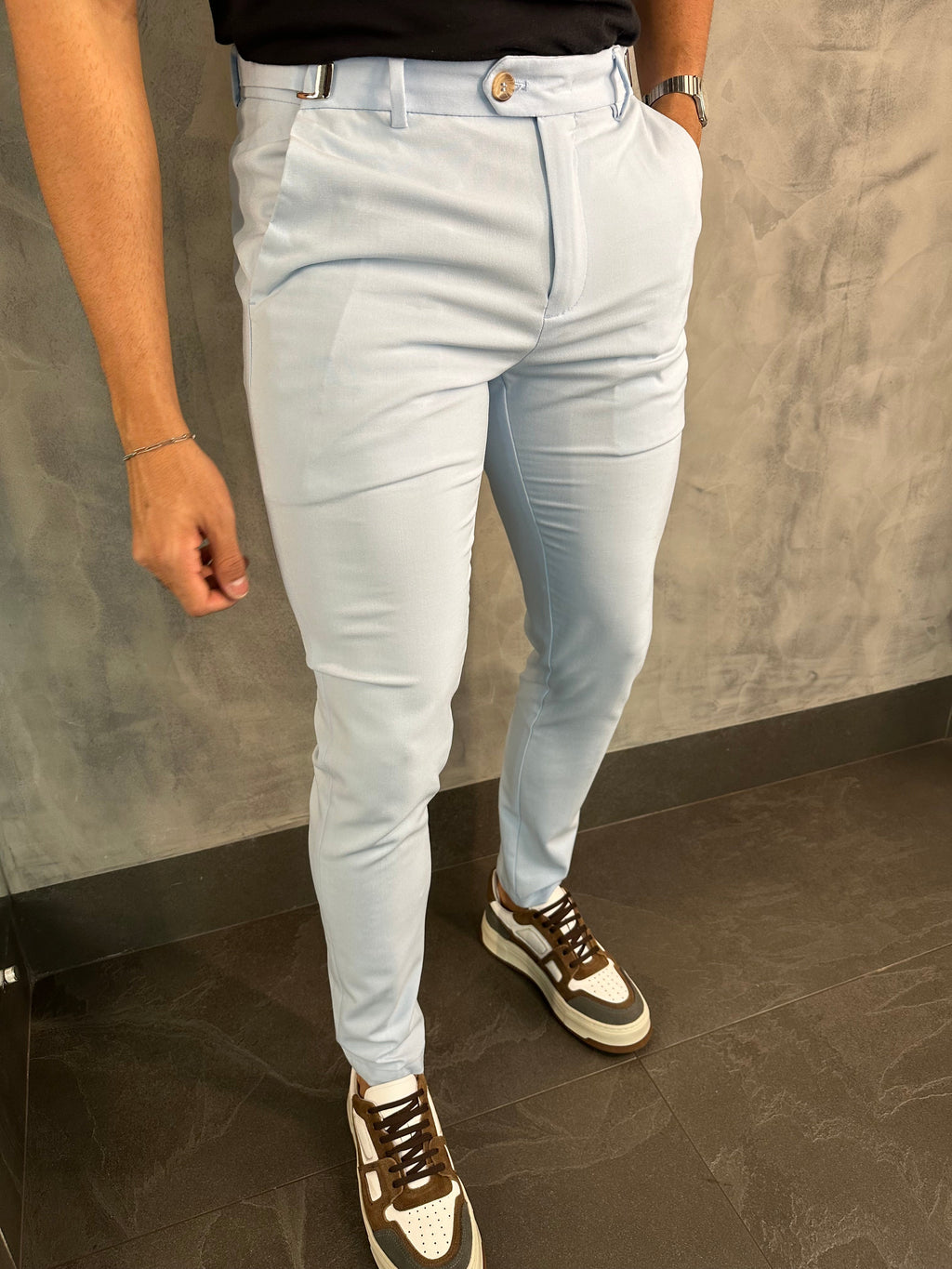CALÇA ALF ATENAS AJUSTE FIVELA  AZUL BB