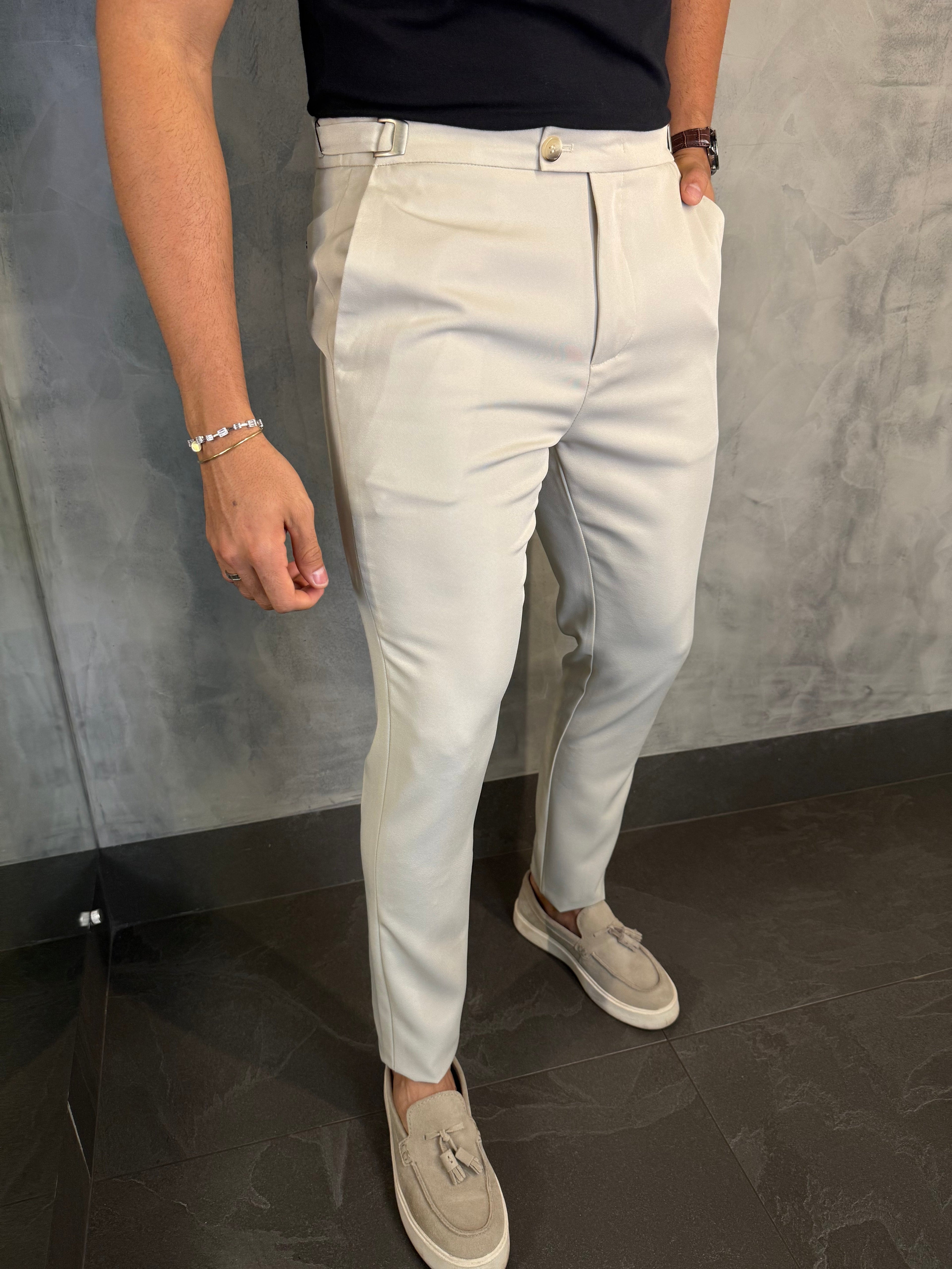 CALÇA ALF. VIENA AJUSTE CATRACA  AREIA