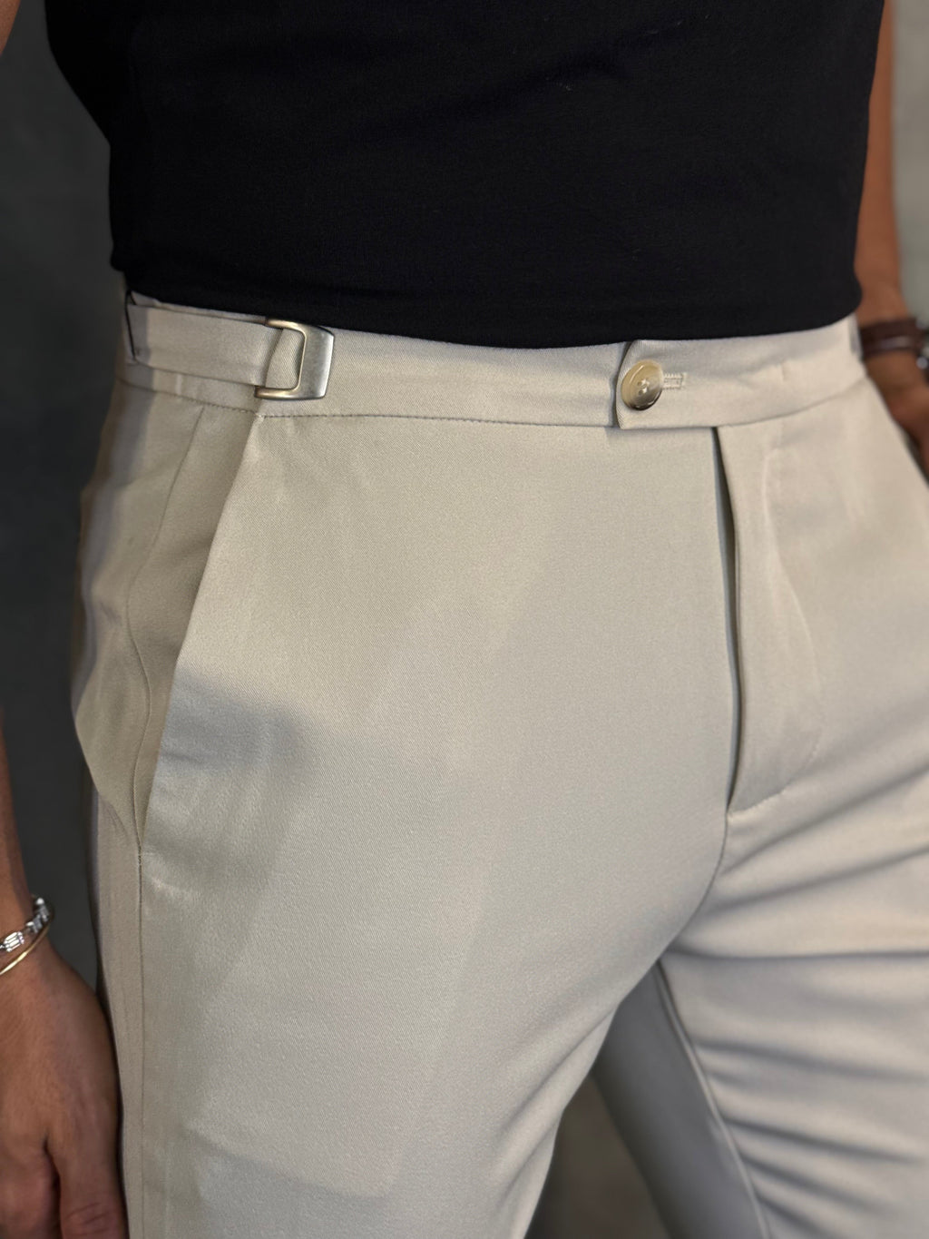 CALÇA ALF. VIENA AJUSTE CATRACA  AREIA