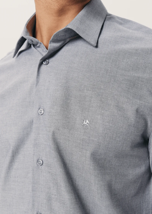 CAMISA CASUAL FIL A FIL BLACK